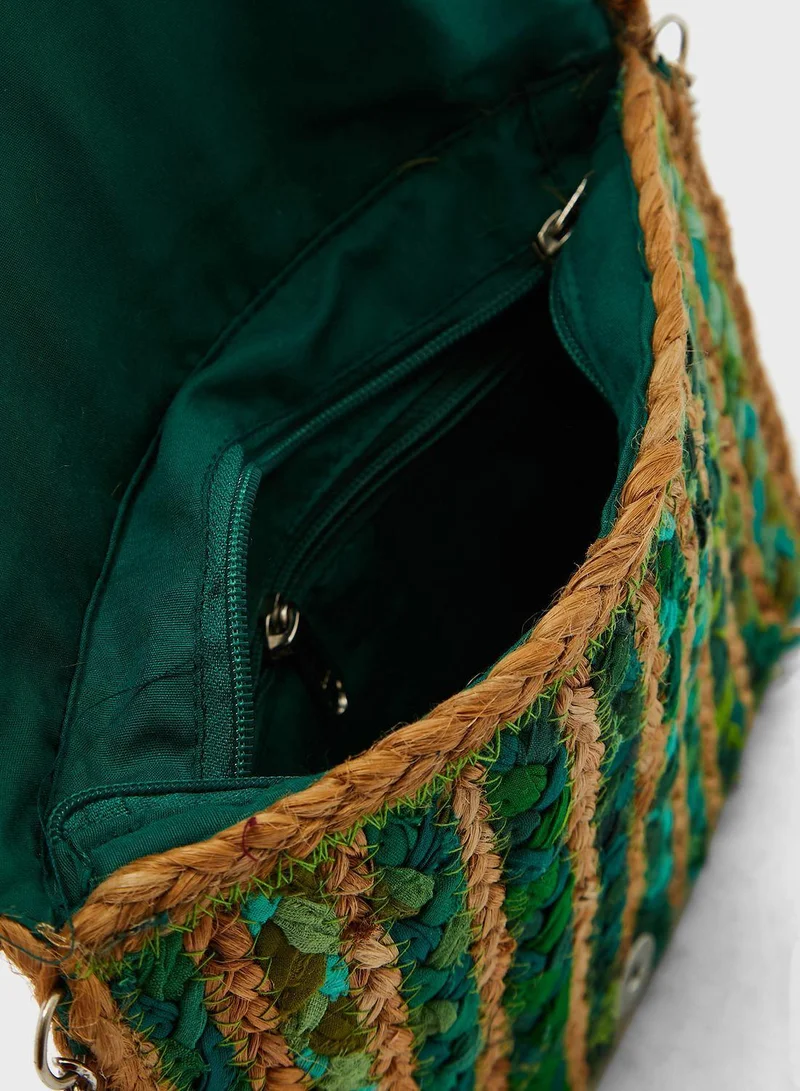 Ayra Jute Crossbody Bag