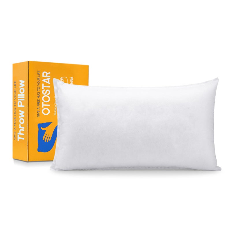 OTOSTAR Pillow Insert 16x24 Inch  Decorative Rectangle Throw Pillow Inserts  Premium Fluffy Pillow Forms Sham Stuffer for Sofa Bed Couch Living Room- Indoor - Image 1