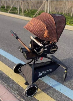 Generic Barbne V10 High End Stroller - Brown  - Image 2