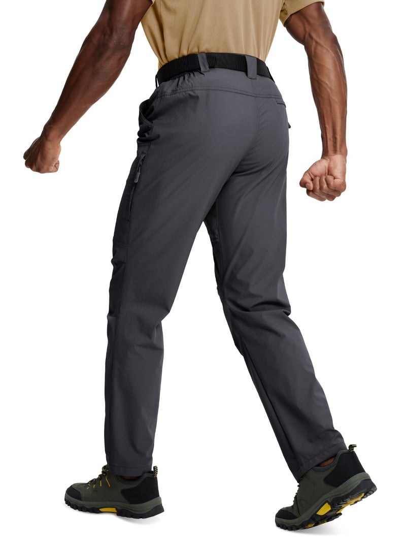 Zoofly Work Pants for Men Waterproof Lightweight Nylon Cargo Flex Tactical Pants Quick Dry Comfortable Elastic Waist (Dark Grey, 38W*34L) - Image 2