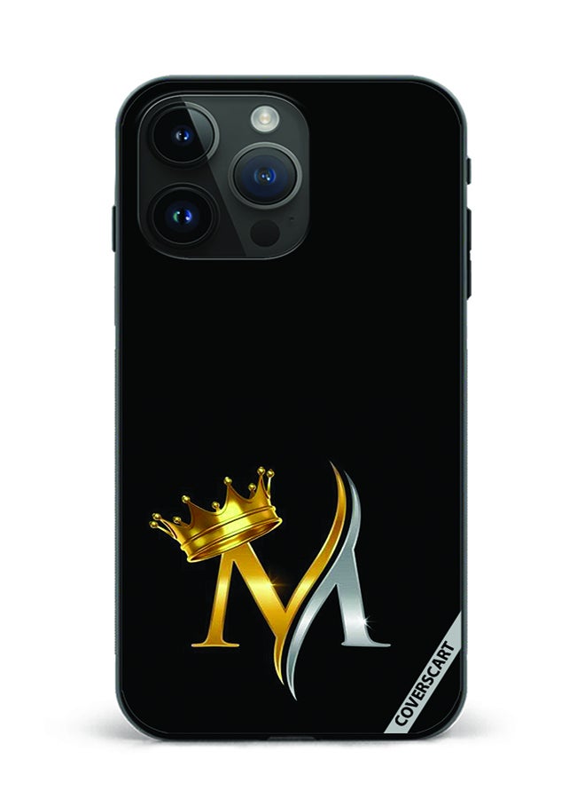 COVERSCART Protective Case Cover For Apple iPhone 15 Pro Letter M Design Black - Image 1