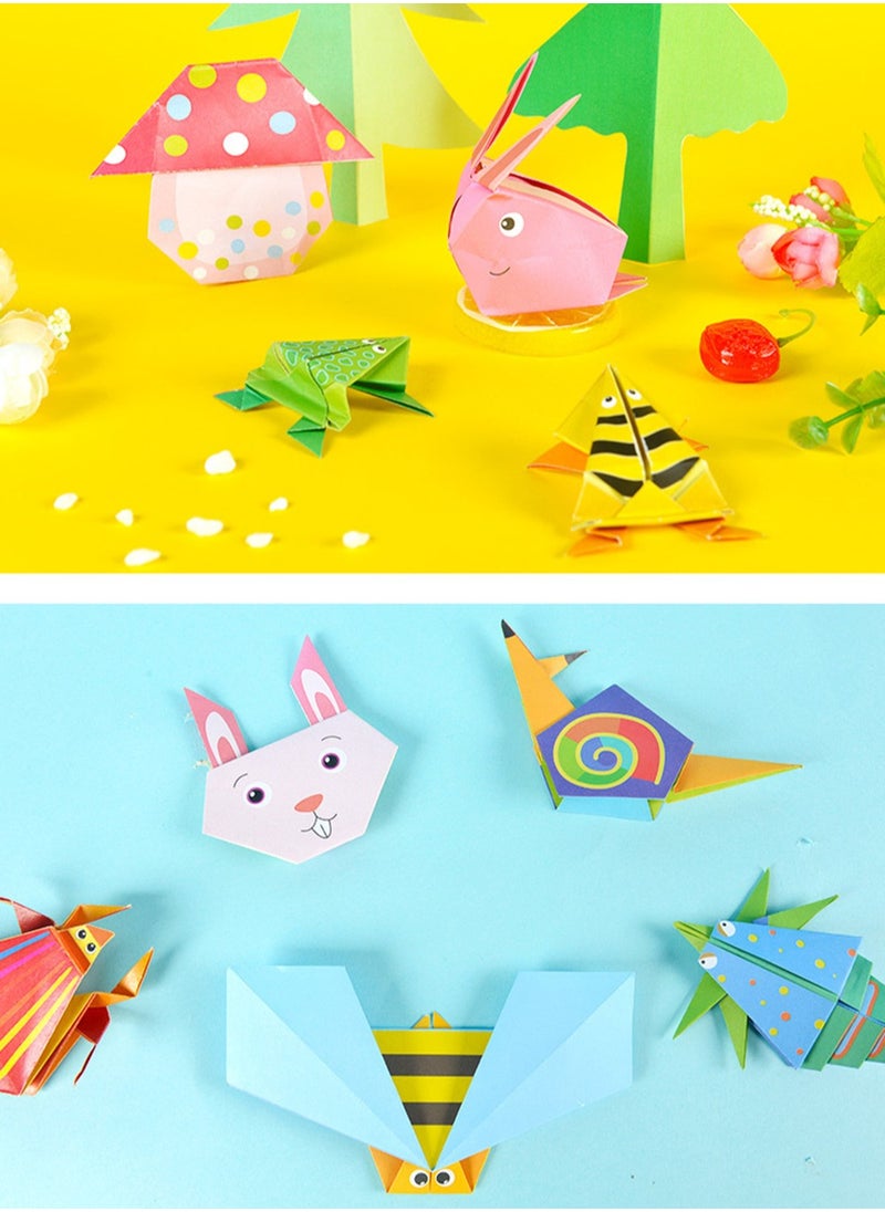 Generic - 108-Pieces Children Cartoon DIY Paper-folding Manual Toys Parent Interaction  Education Developmental Toys For 3-10Y Kids Animal Plant Making Tool For Kinds - Image 1