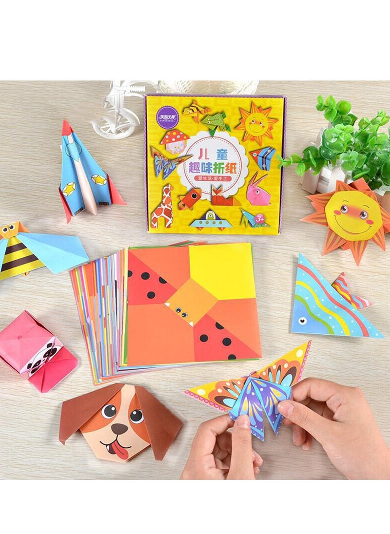 Generic - 108-Pieces Children Cartoon DIY Paper-folding Manual Toys Parent Interaction  Education Developmental Toys For 3-10Y Kids Animal Plant Making Tool For Kinds - Image 1