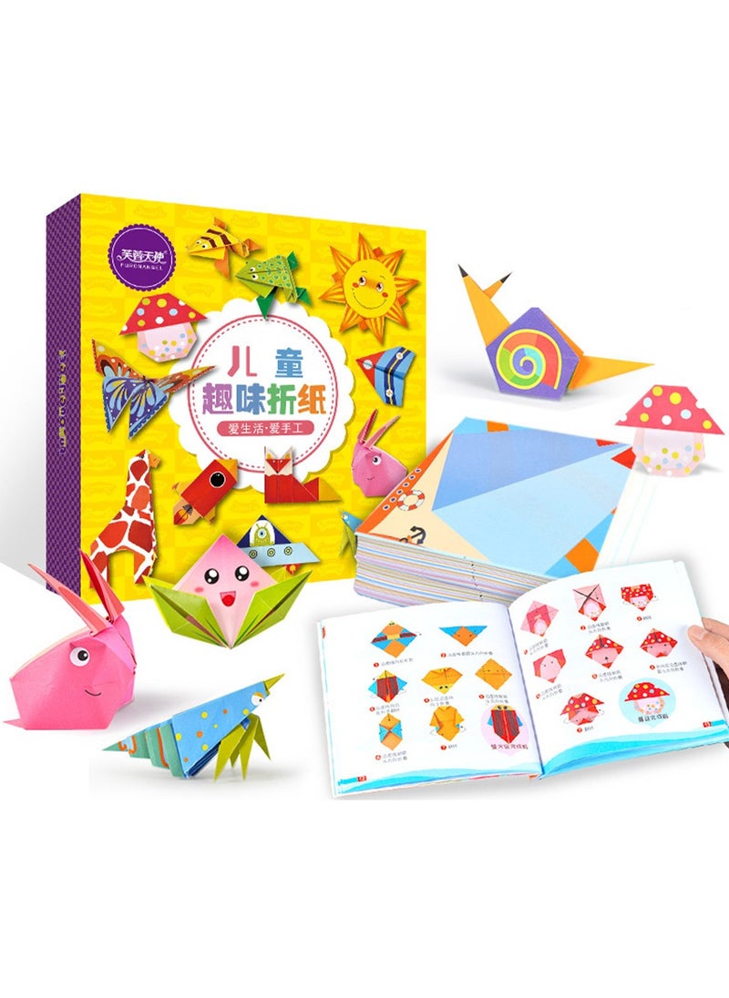 Generic - 108-Pieces Children Cartoon DIY Paper-folding Manual Toys Parent Interaction  Education Developmental Toys For 3-10Y Kids Animal Plant Making Tool For Kinds - Image 1
