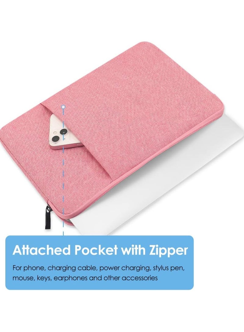 12.5 inch Laptop Tablet Sleeve Case Canvas Cover for 2021-2014 Surface Pro 4/5/ 6/7 / 7+ / 8|Surface Laptop Go 12.4"|2021-2020 MacBook Air Pro 12.5'' M1 Chip Protective Bag (Pink) - Image 4