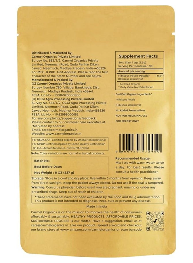 CARMEL ORGANICS Carmel Organics Hibiscus Powder 100G  - Image 2