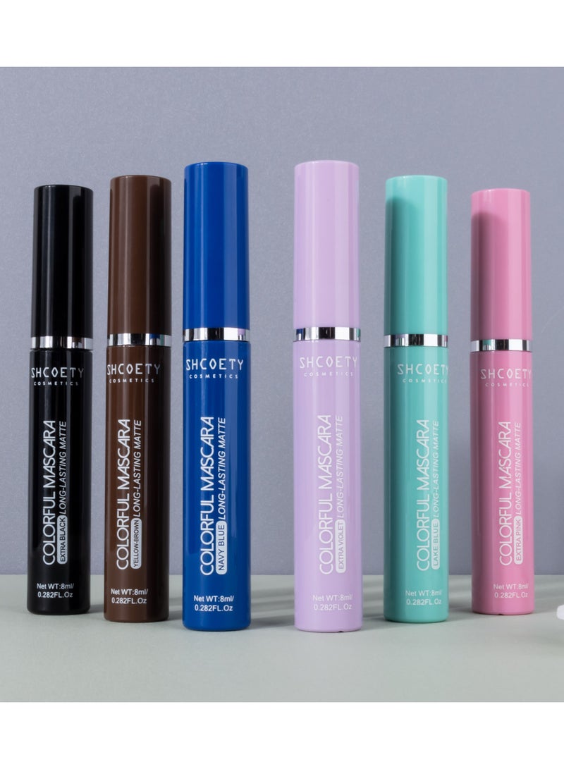 SHCOETY Mascara for Women Sweat Proof Ultra Long Lasting Waterproof Blue - Image 4
