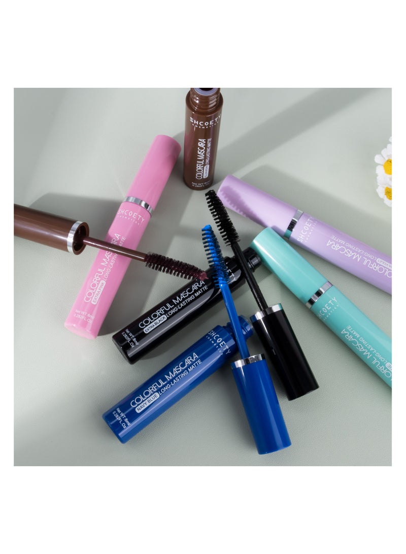 SHCOETY Mascara for Women Sweat Proof Ultra Long Lasting Waterproof Blue - Image 5