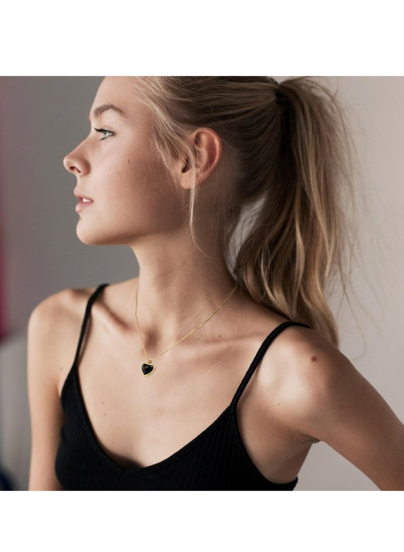 أوزيغالور سلسال قلب من الكريستال الذهبي، هدية عصرية للنساء - Image 2