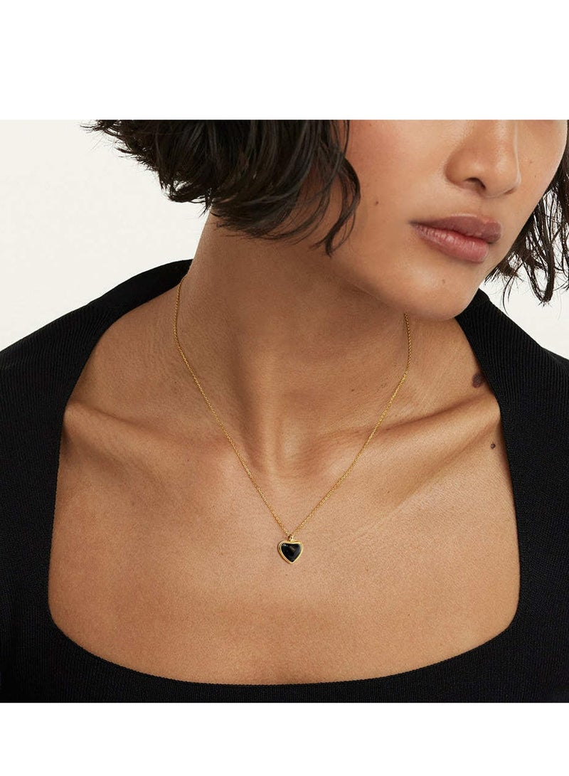 أوزيغالور سلسال قلب من الكريستال الذهبي، هدية عصرية للنساء - Image 3