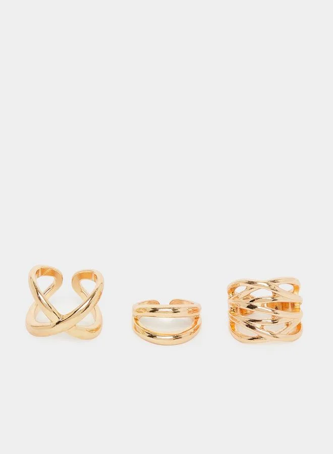 Pack of 3 - Statement Rings