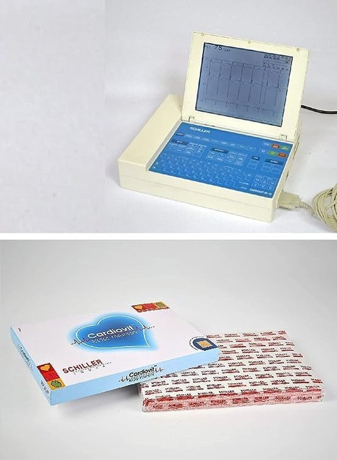 SCHILLER ECG Paper For CARDIOVIT AT-10 / SP-10 | SCHILLER ECG Paper | Length 210 mm And Height 140 mm | 200 Sheets In One Pack - Image 1