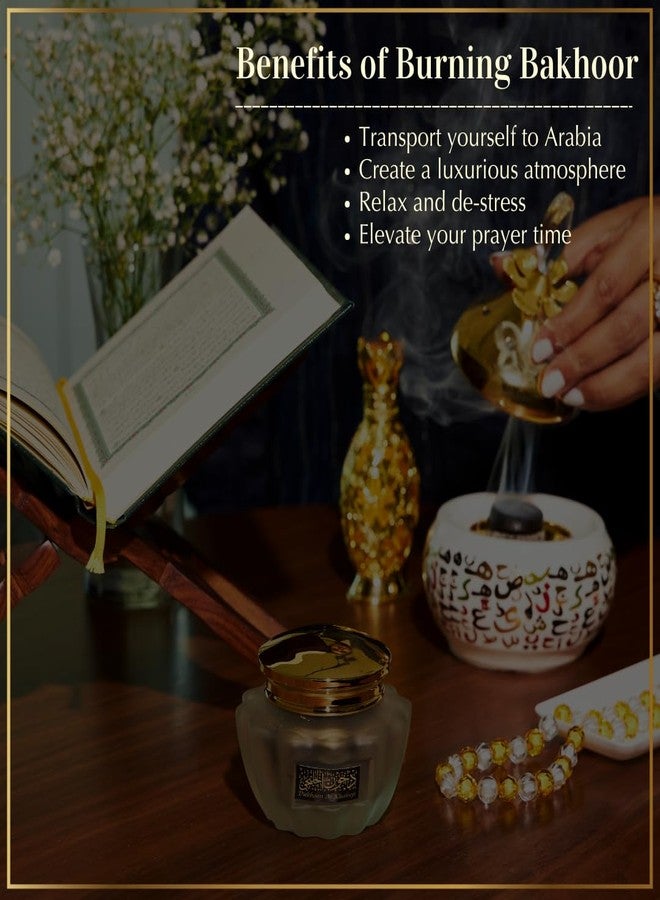 DUKHNI Dukhoon Al Khaleeji Oud Bakhoor by Dukhni | Authentic Arabic Bakhoor Incense | 40 gm jar | Handmade, Luxurious | Zesty Oriental Blend | Perfect for Prayer, Ramadan & Eid Gift Hampers - Image 3