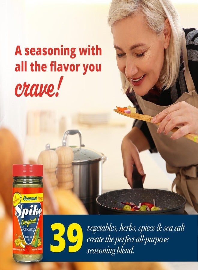 Spike Original All-Purpose Seasoning Salt, Herb, Veggie & Spice Blend 2-Pack – MSG-Free Seasonings & Spices, 3 Oz Ea - Image 3