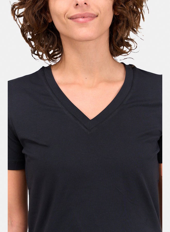 Clue V-Neck Cotton Blend T-Shirt - Image 4