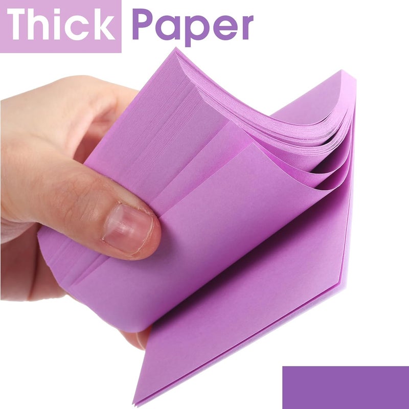 Thenshop 12 Pads Sticky Notes 3''x3'', Self Stick Notes Pads Office Supplies, 4 Gradient Colors Vintage Color 50 Sheets/pad for School,Office, Home(Gradient Purple) - Image 3