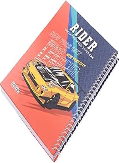 Sema High Quality Lined NoteBook With Hard Cover 20 * 27mm, 100 Sheets For Office And Students - Multi Color