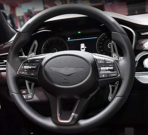 Ysbxitu Aluminum Alloy Car Steering Wheel Shift Paddle fit for Hyundai Genesis G70 2018-2021 Paddle Shifter Extension Accessories Interior Decoration Accessories -Black - Image 3