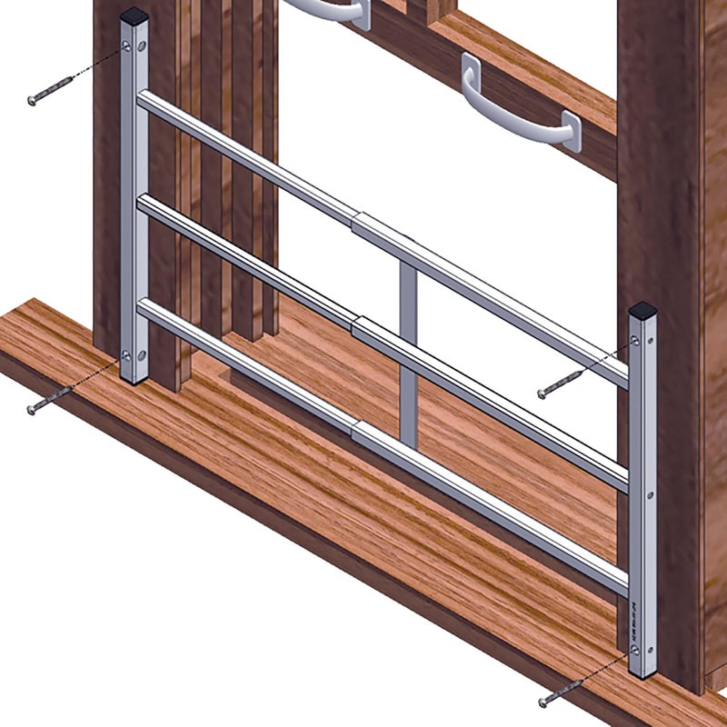 Defender Security Segal S 4752 Fixed Window Guard – Adjustable Child Safety Window Guard Prevents Accidental Falls, Tamper Resistant Screws Included, Non-Egress, White, 23-1/2 to 38 In. W x 15-1/4 In. H (Single Pack) - Image 5