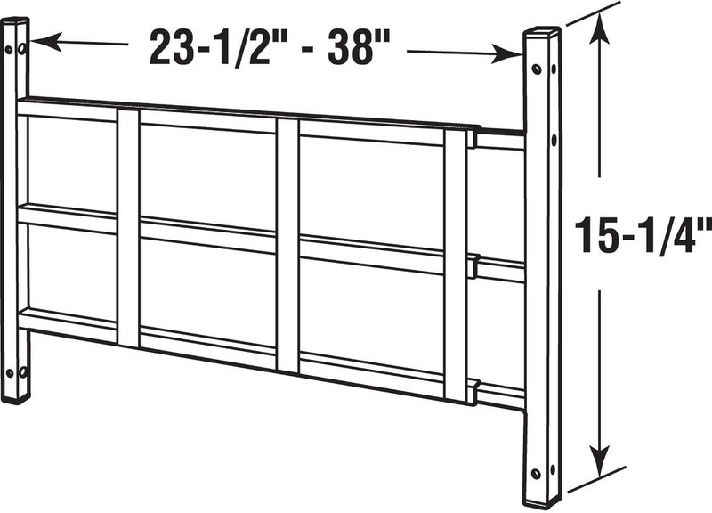 Defender Security Segal S 4752 Fixed Window Guard – Adjustable Child Safety Window Guard Prevents Accidental Falls, Tamper Resistant Screws Included, Non-Egress, White, 23-1/2 to 38 In. W x 15-1/4 In. H (Single Pack) - Image 2