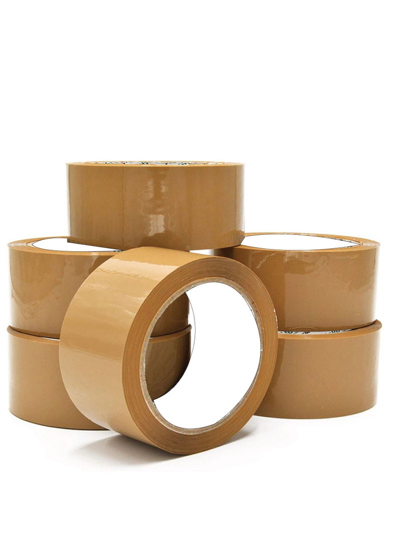DCGPAC DCGPAC Brown Strong Heavy Duty Packaging Tape for Office, Home, School, Gift wrapping Tape 48microns, 2inch x 100yards, 6 Rolls  - Image 1