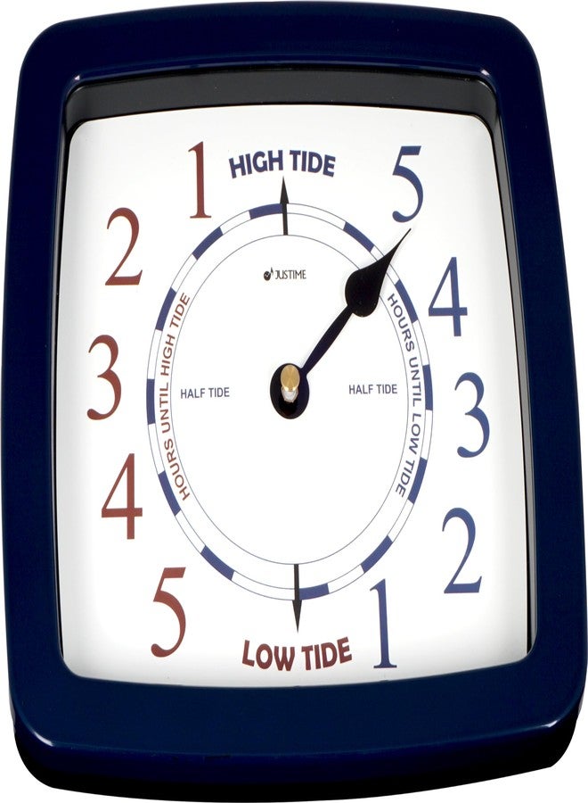 JUSTIME 8.5 Inch Atlantic Tide Clock for East Coast, High Tide Low Tide Clock with Plastic Water Resistant Case, Colorful Graphics Designed Home Wall Décor (TT419DB Basic Blue) - Image 4