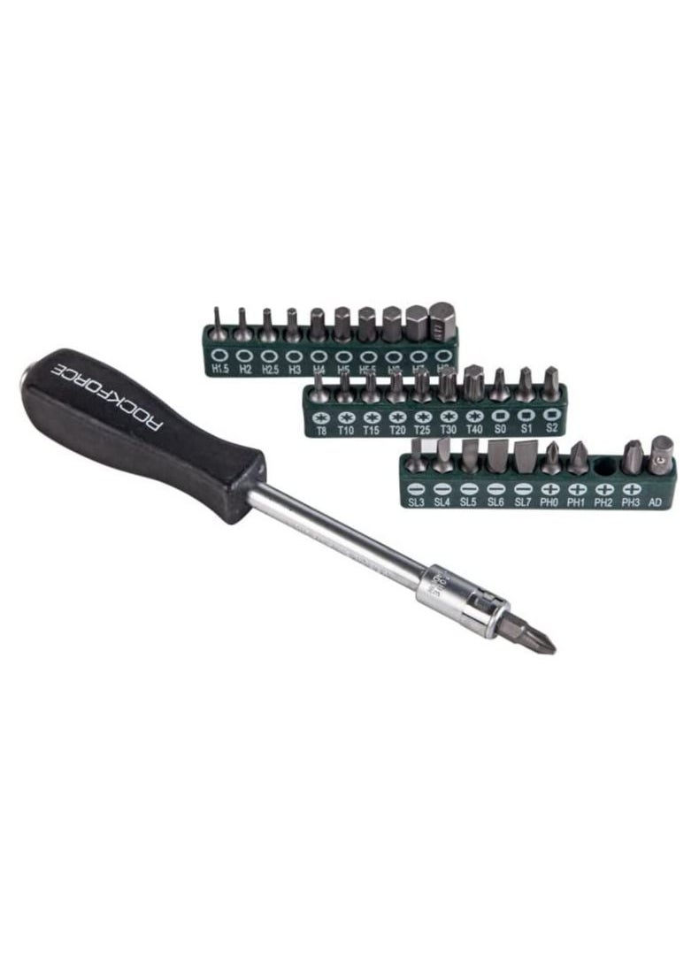 ROCKFORCE - ROCKFORCE Tool Set Mechanics 62 pcs Socket Ratchet Repair Multifunction Kit 1/4'' (6gr) - Image 1