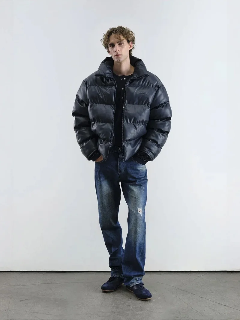 جيستو GIESTO Thick Bomber Jacket with Zipper Closure