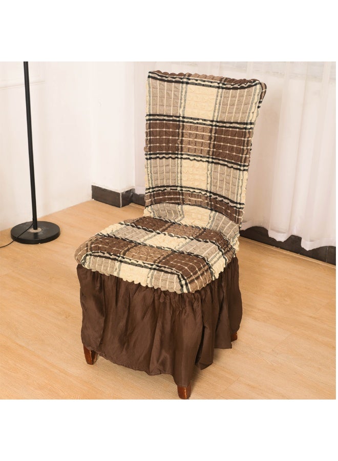 6 PCS High Stretch Skirt Chair Cover for Dining Removable Dining Room Chair Covers with Skirt Spandex Chair Slipcovers Protector - Image 4