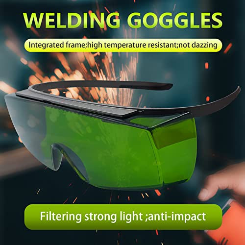 UpaClaire Welding Safety Glasses Wraparound Integrated Safety Goggles Shade 5 Glasses for Plasma Cutting - Image 5