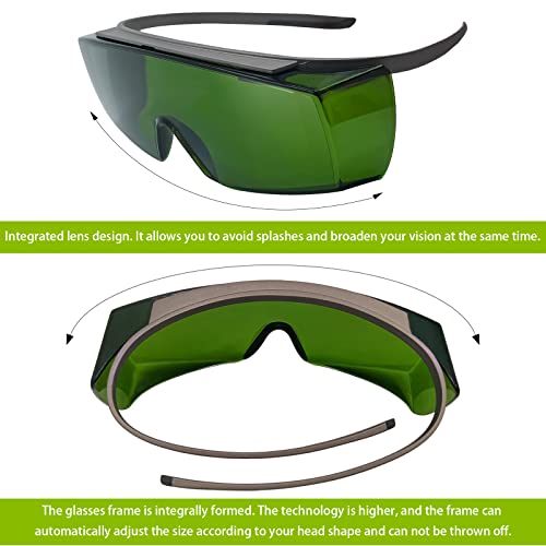 UpaClaire Welding Safety Glasses Wraparound Integrated Safety Goggles Shade 5 Glasses for Plasma Cutting - Image 3