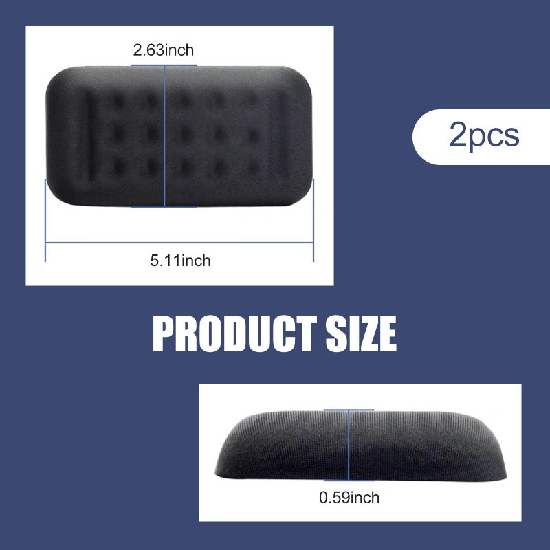 Winterrock 2Pcs Car Arm Rest Elbow Pads  Memory Foam Pressure Relieving Car Arm Rest Pad  Soft Comfort Support Pad For Central Control Armrest Box Door  Universal Armrest Cushion For Most Cars (Black) - Image 2