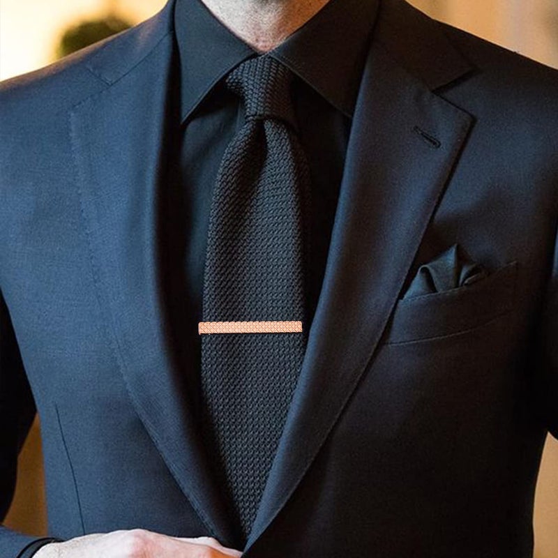 HAWSON مجموعة أزرار الأكمام ومشبك ربطة العنق من هاوسون للرجال، أزرار أكمام مربوطة للرجال، مشابك ربطة عنق بطول 2 بوصة، هدايا لحفلات الزفاف والأعمال - Image 2