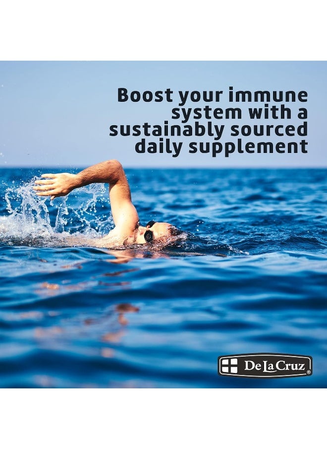 De La Cruz Cod Liver Oil Liquid - Pure Wild-Caught Icelandic Fish Oil 4 Fl Oz (118 Ml)  - Image 5