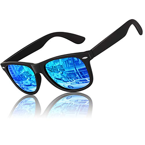 LINVO Polarized Sunglasses for Men Driving Sun glasses Shades 80's Retro Style Design Square - Image 1