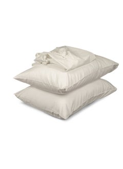 Home of linens طقم شرشف مثبت باللون الأبيض الفاتح 160x200  - Image 2