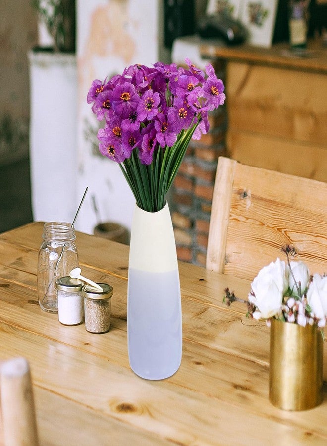 Garneck 4Pcs Artificial Violets Flowers Faux Violets Bouquet Outdoor Fake Purple Flowers Purple Centerpieces for Home Garde Table Bride Wedding Party Decoration - Image 3
