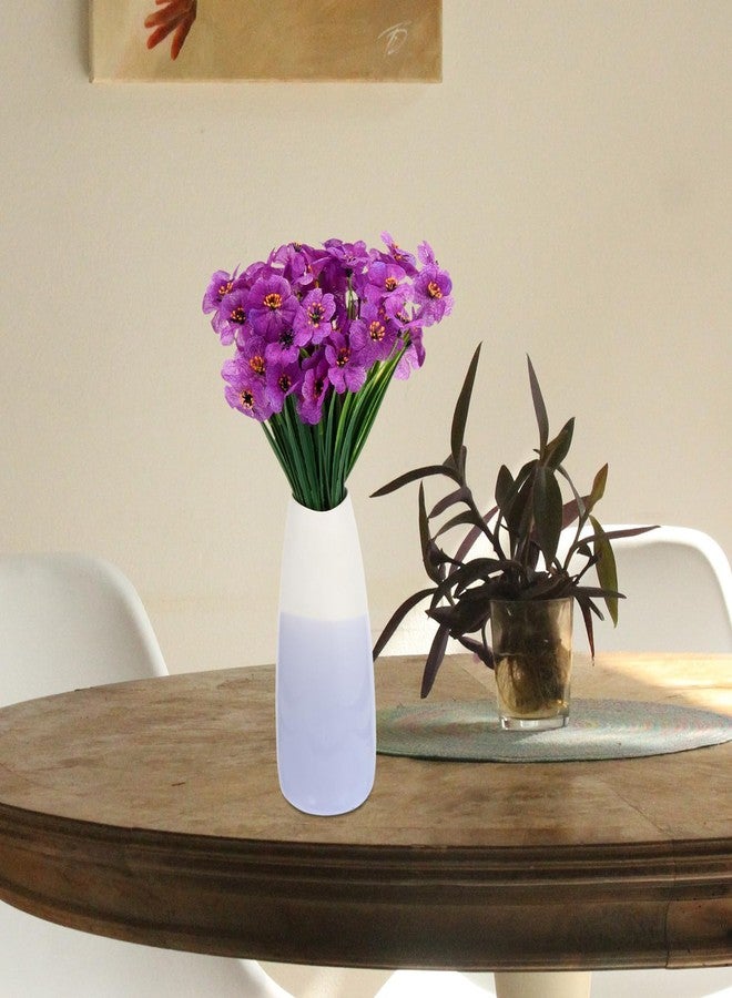 Garneck 4Pcs Artificial Violets Flowers Faux Violets Bouquet Outdoor Fake Purple Flowers Purple Centerpieces for Home Garde Table Bride Wedding Party Decoration - Image 4