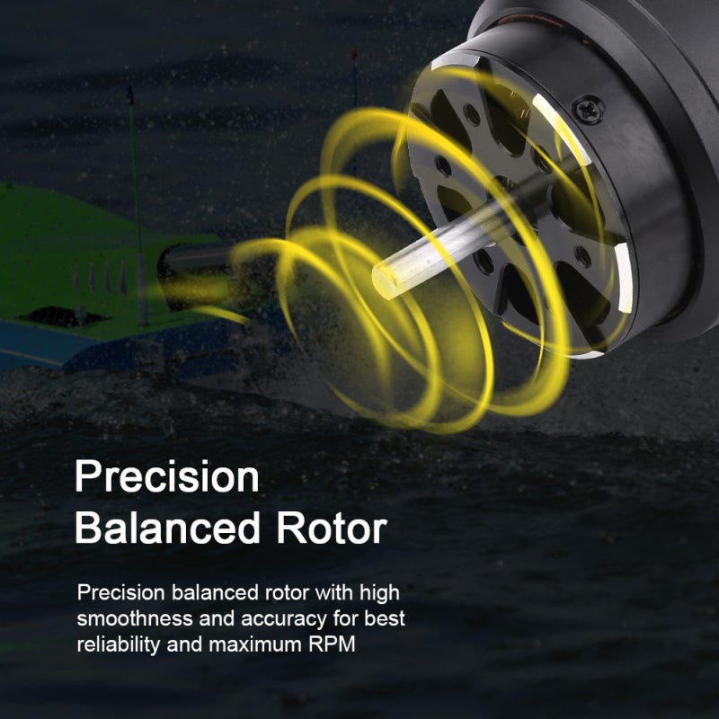 SURPASS HOBBY RC Boat Motor: 4074 2000KV 4 Poles Waterproof Motor - CNC Aluminum Alloy Shell With Anodic Treatment, High-Performance Circulating Water Cooling Jacket for 1000mm RC Boats - Image 4