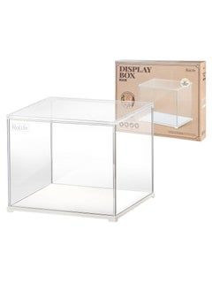 Robotime Rolife Miniature House Display Box Dust Cover DF03L  for Miniature House Building Sets, Stackable Acrylic Display Case with Door Dustproof Prevention (10.6x8.6x8.5inch)  - Image 1
