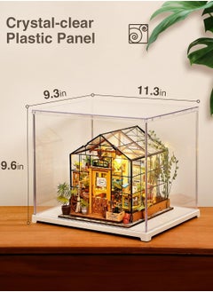 Robotime Rolife Miniature House Display Box Dust Cover DF03L  for Miniature House Building Sets, Stackable Acrylic Display Case with Door Dustproof Prevention (10.6x8.6x8.5inch)  - Image 4