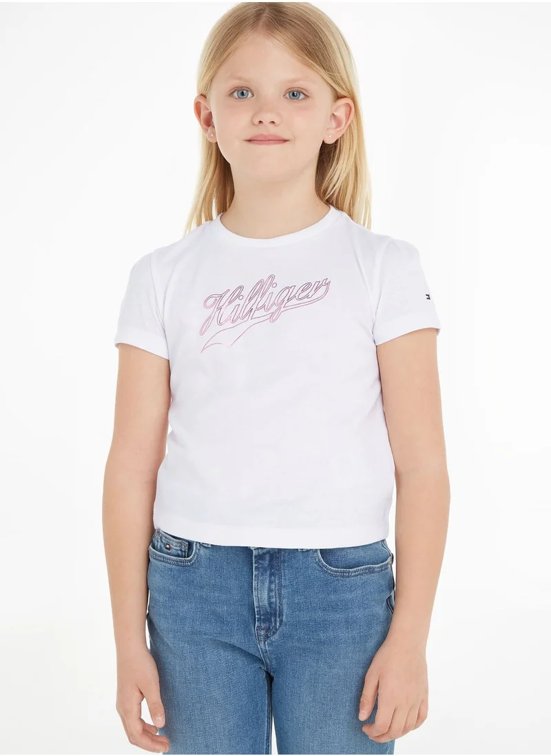 TOMMY HILFIGER Kids Graphic Crew Neck Top