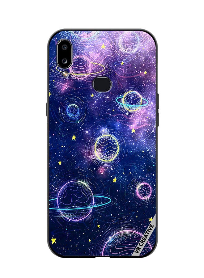VR CREATIVE Protective Case Cover For Samsung Galaxy A10s Galaxy Design Multicolour - Image 1