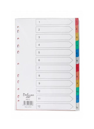 Plastic File Divider Tabs With Twelve Divisions With Number Multicolour - pzsku/Z18E6C8198D23E0C77170Z/45/1741361617/e3c5ec15-495d-4c1a-bbb5-77b1641b15fc