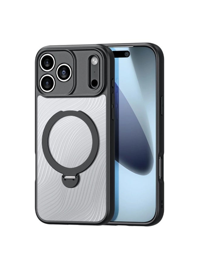 دوكس غطاء حماية دكس دوكيس سلسلة آيمو ماج مع قاعدة مغناطيسية لهاتف آيفون 17 برو ماكس – أسود