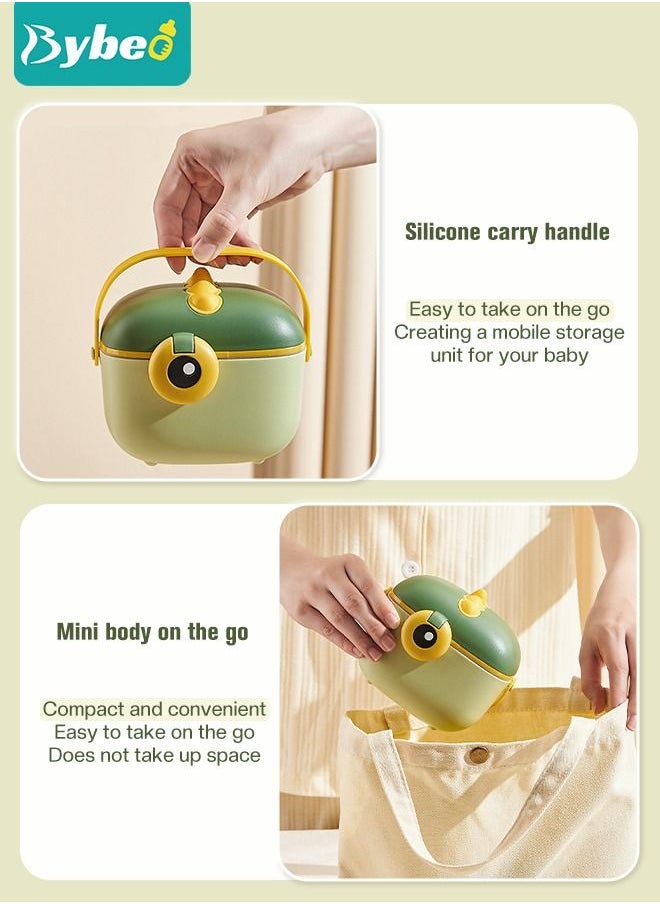 Bybeo - Baby 2PCS Small & Large Portable Travel Milk Formula Dispenser Containers Candy Fruit Snack Storage Container with Scoop and Visual scale, BPA Free - Image 1