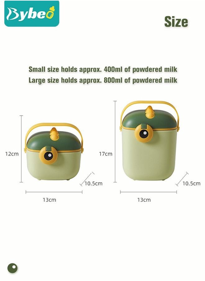 Bybeo - Baby 2PCS Small & Large Portable Travel Milk Formula Dispenser Containers Candy Fruit Snack Storage Container with Scoop and Visual scale, BPA Free - Image 1