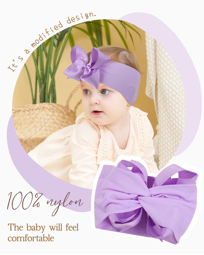 doboi 20PCS Baby Bows Baby Girl Headbands Nylon Hairbands with Ribbon Bow Handmade Elastic Baby Hair Bows Headbands for Baby Girls Newborns Infants Toddlers and Kids - Image 3