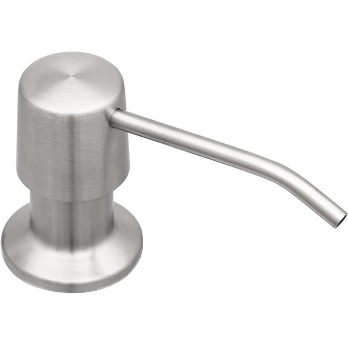 KITCHEN SINK SOAP DISPENSER BY STAINLESS STEEL COUNTERTOP PUMP WITH LARGE BOTTLE TOP REFILL BRUSHED NICKEL 1