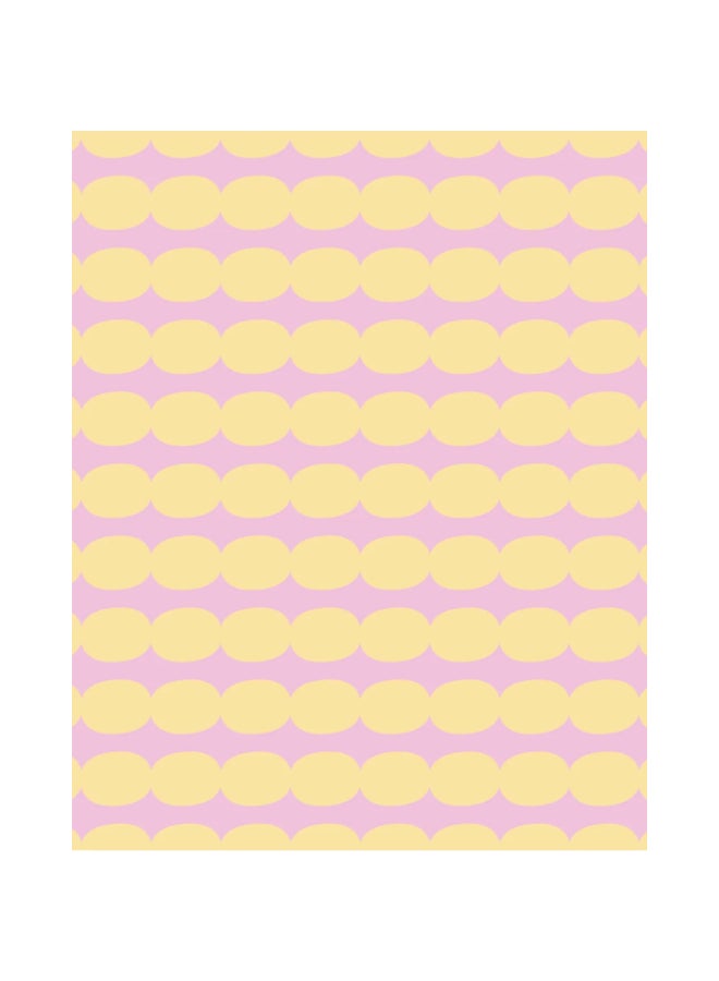 KadoDesign Pebble Dot Wrapping Paper Roll - Light Fuchsia Pink and Blonde Gold - Image 1